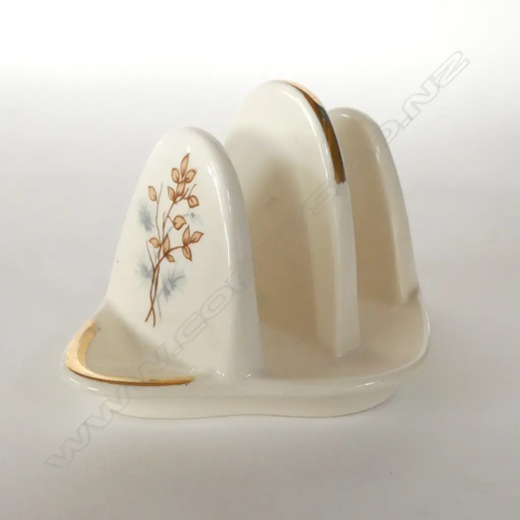 ENGLISH - ART DECO BROWN LEAVES WITH GILT  Image 1++