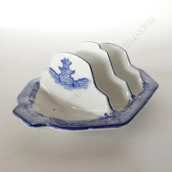 GIBSON & SONS - BLUE & WHITE WILLOW PATTERN