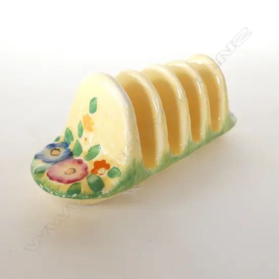 CROWN DEVON - YELLOW WITH FLORALS 