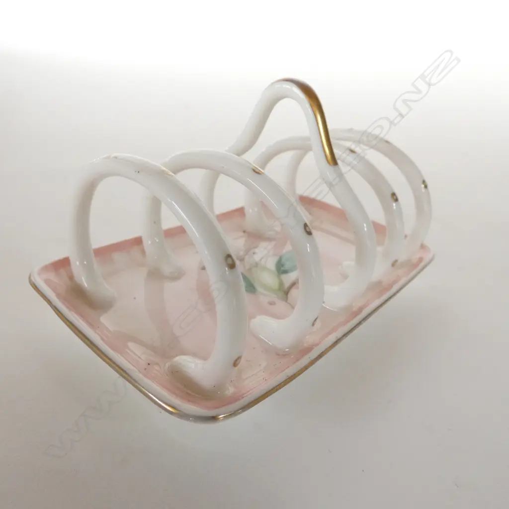 SUSIE COOPER - PINK LEAVES & GOLD POLKA DOTS Image 1++