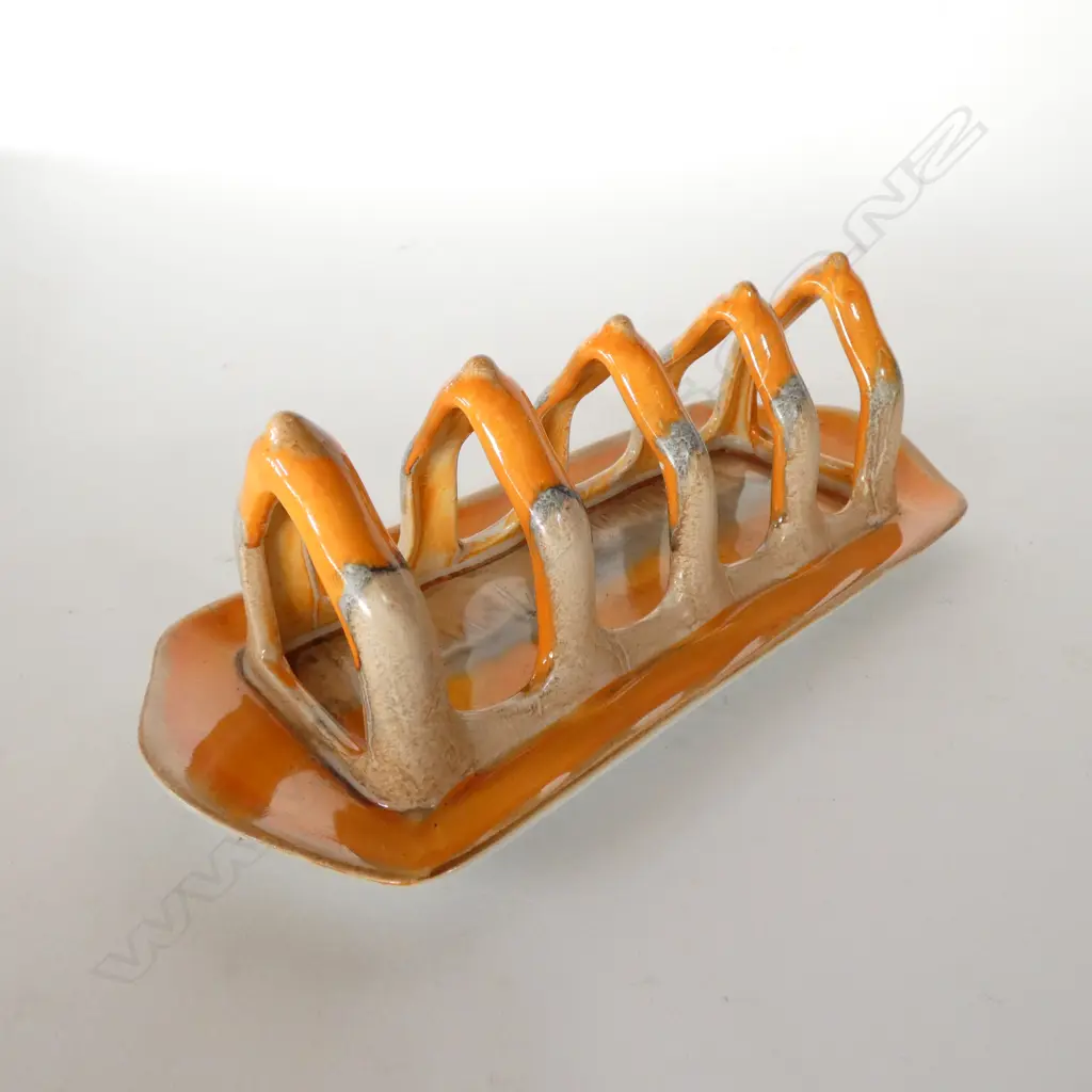 SHELLEY - ART DECO ORANGE & GREY GROUND Image 1++