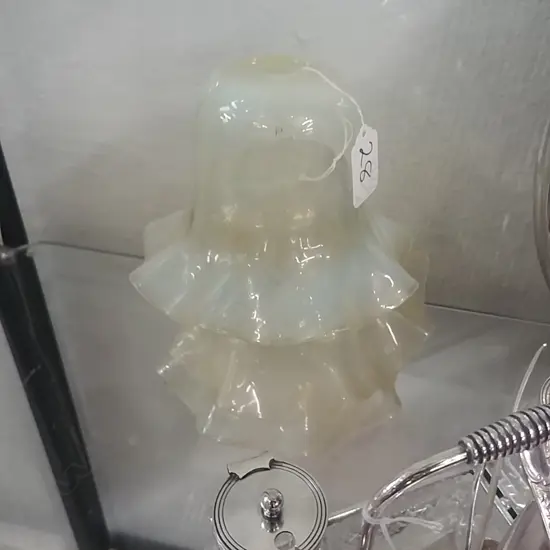 3 VASELINE GLASS SHADES