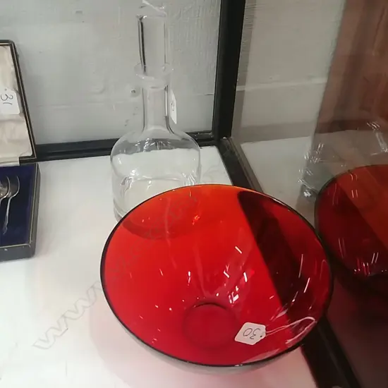 ORREFORS BOWL & DECANTER