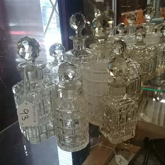 7 CRYSTAL BOTTLES & JARS