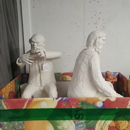 3 PLASTER FIGURE STUDIES