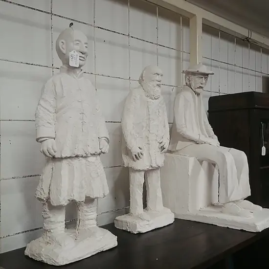 3 ASST PLASTER FIGURES STUDIES