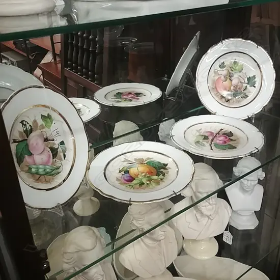 4 PORCELAIN FRUIT PLATES