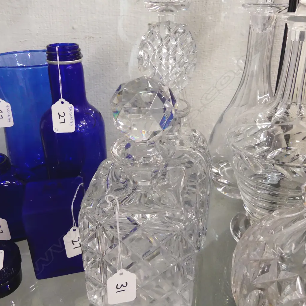 3 CRYSTAL DECANTERS Image 1++