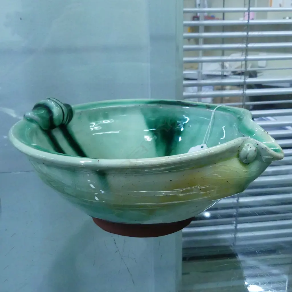 GREEN CERAMIC BOWL, '98 47/51' Image 1++