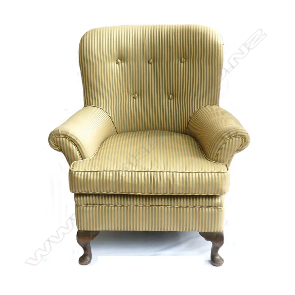 STRIPPED UPOLSTERED ARMCHAIR Image 1++