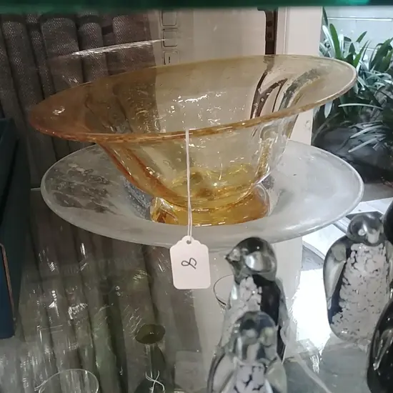 2 GLASS BOWLS