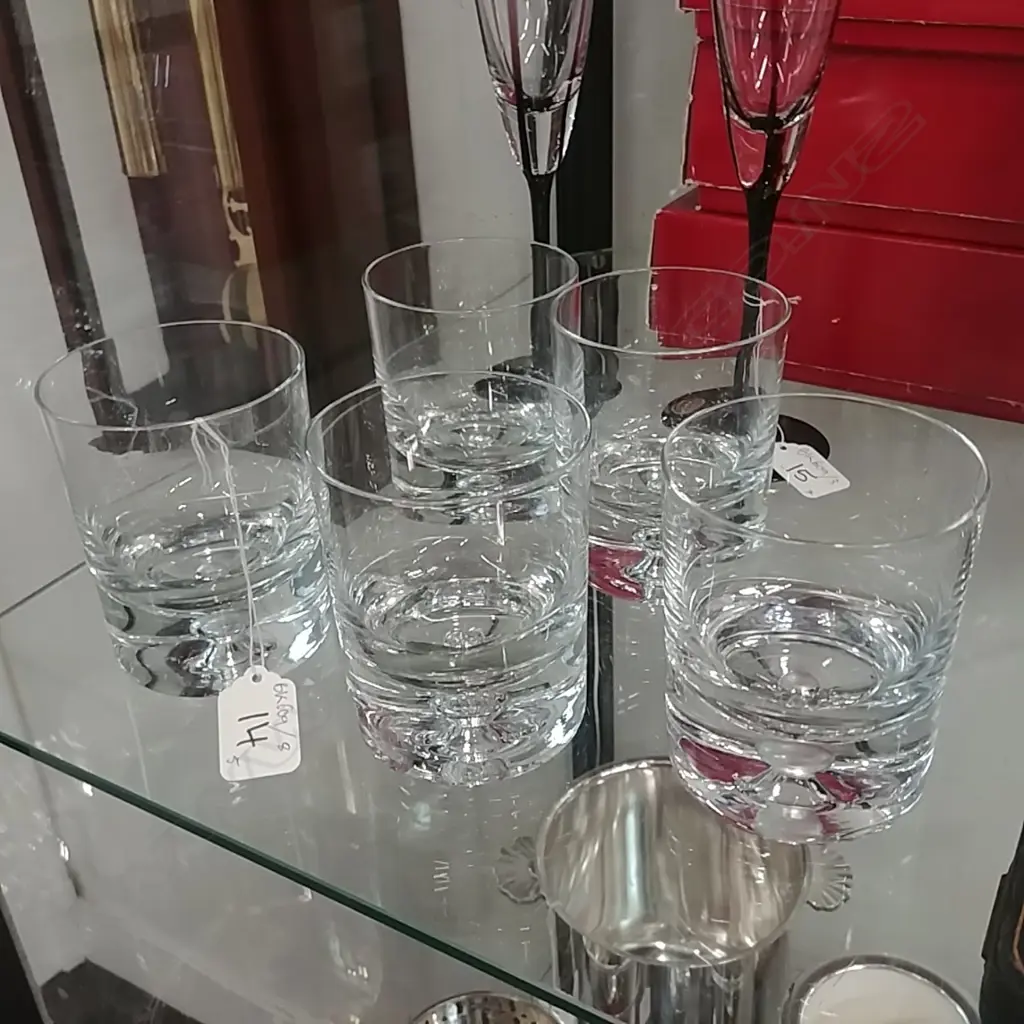 SET 5 CRYSTAL WHISKEY GLASSES Image 1++