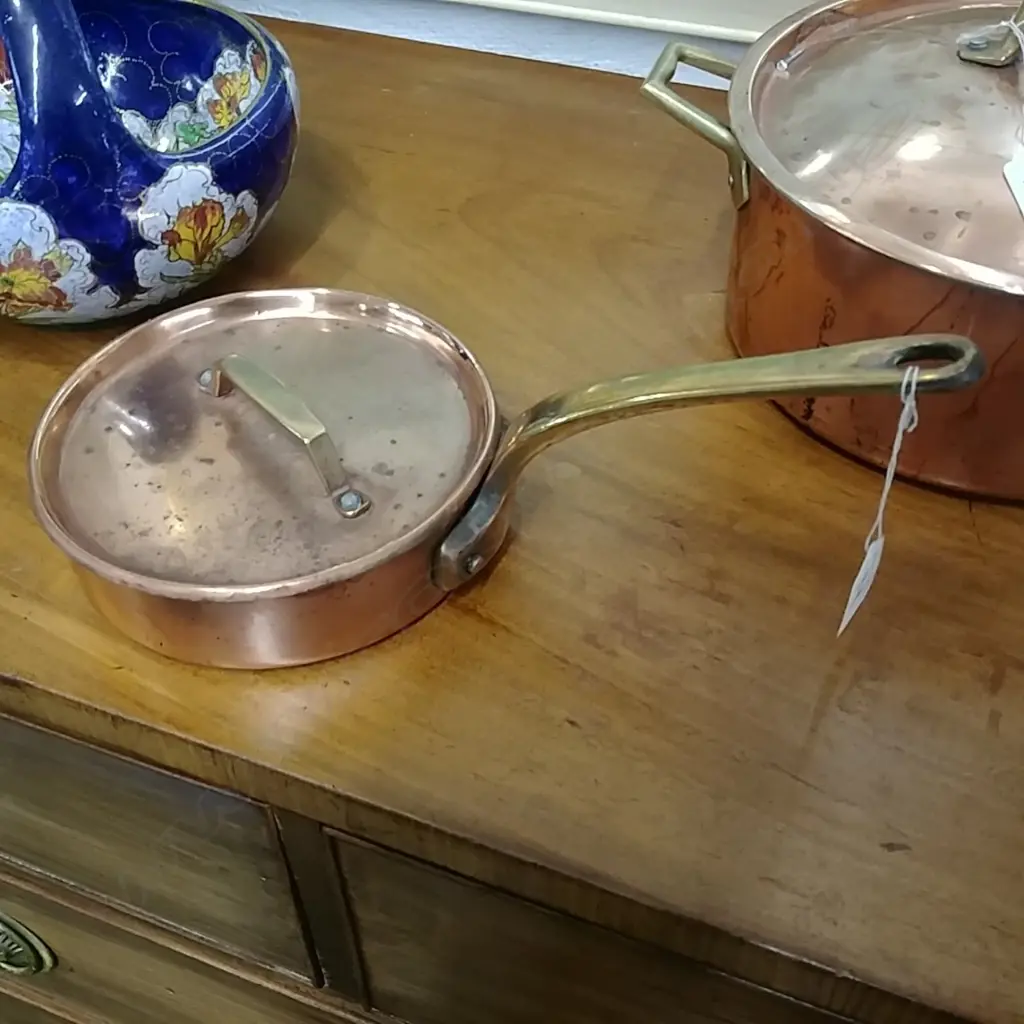 COPPER PAN WITH LID  Image 1++