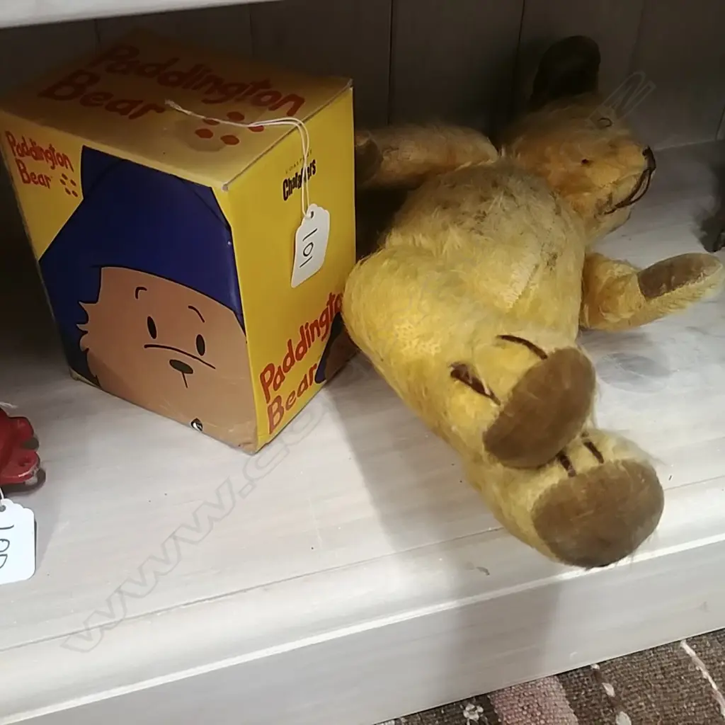 PADDINGTON BEER AND VINTAGE TEDDY BEAR Image 1++