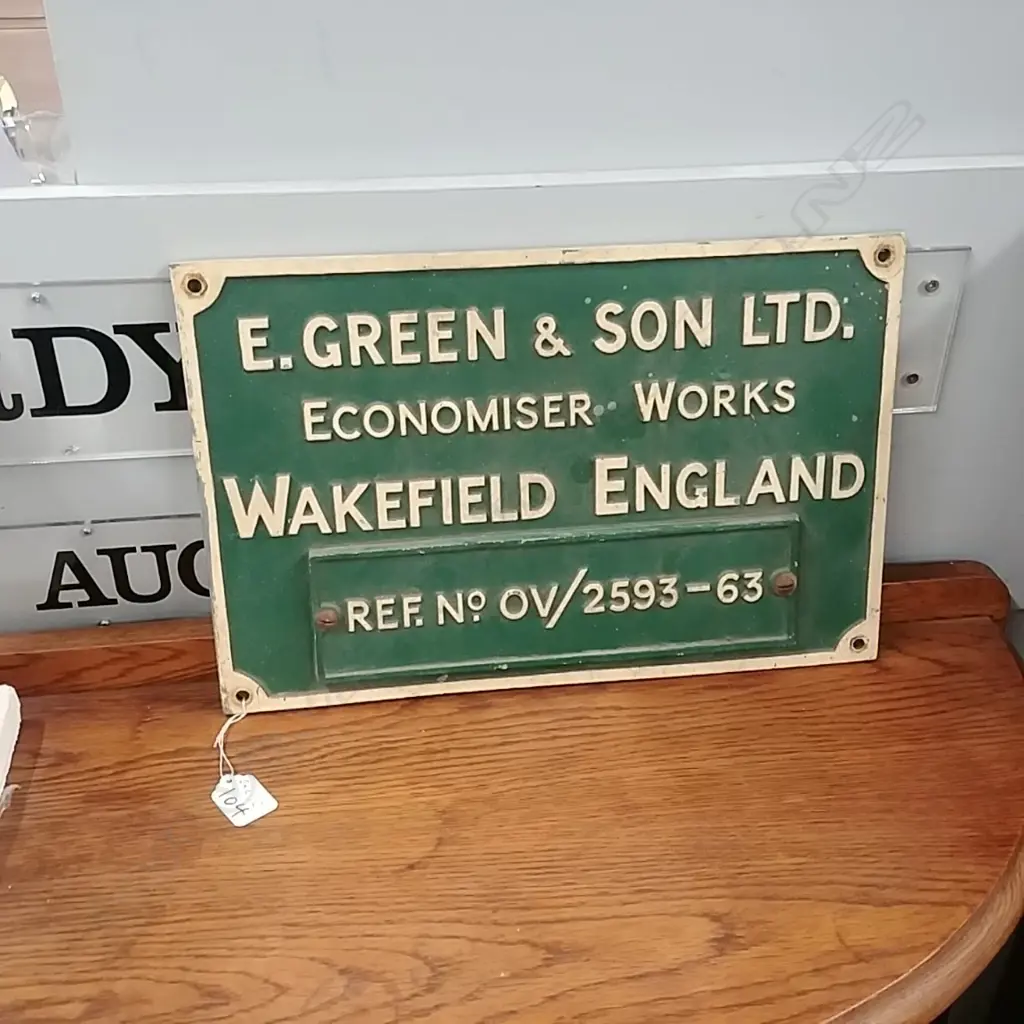 E GREEN AND SONS SIGN Image 1++