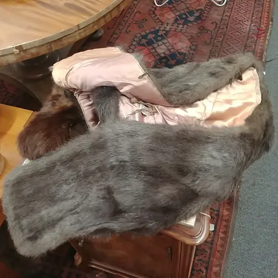 2 FUR STOLES