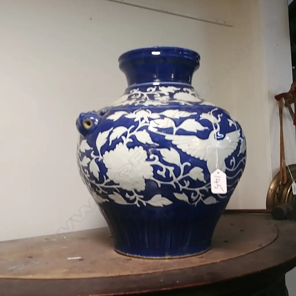 CHINESE DARK BLUE LARGE VASE Image 1++