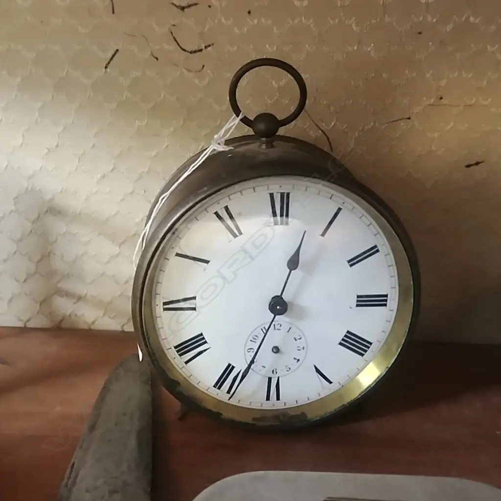BRASS VICT CLOCK 13581 Image 1++