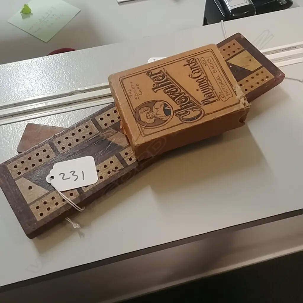 PLAYING CARDS AND CRIB BOARD Image 1++
