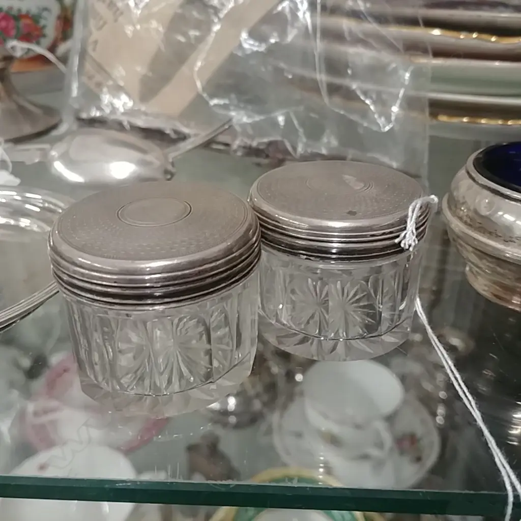 2 S/S LIDDED JARS 13717 Image 1++