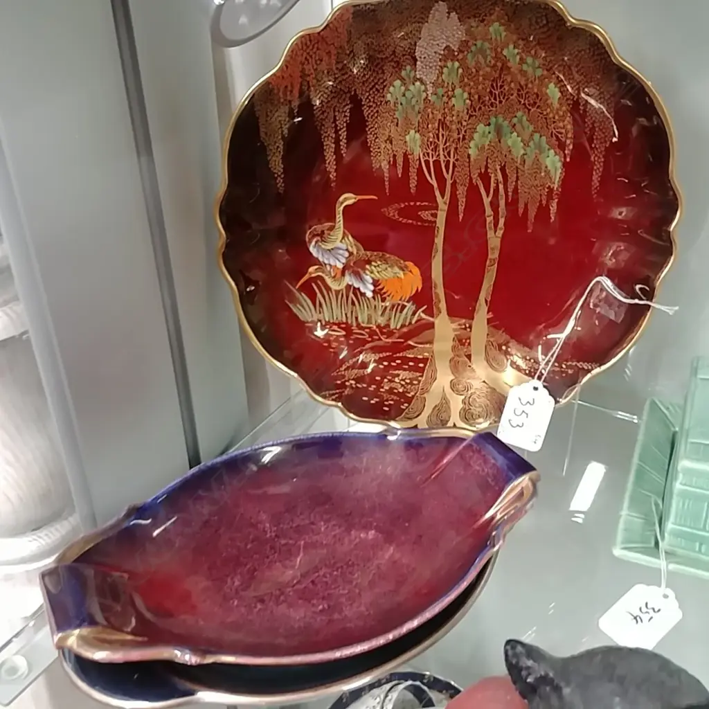 ROUGE ROYAL CARLTON DISH & 2 OTHERS Image 1++
