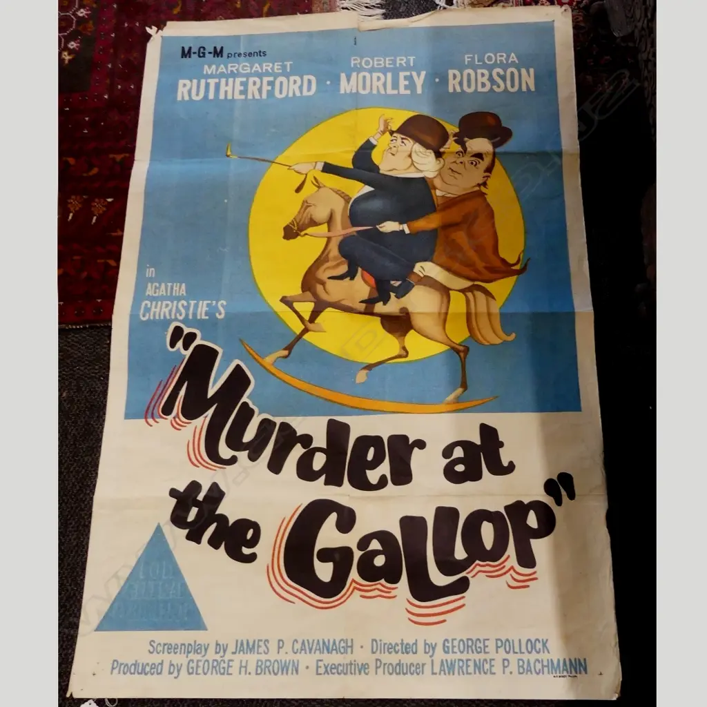 VINTAGE MOVIE POSTER MURDER AT THE GALLOP 1963 Image 1++