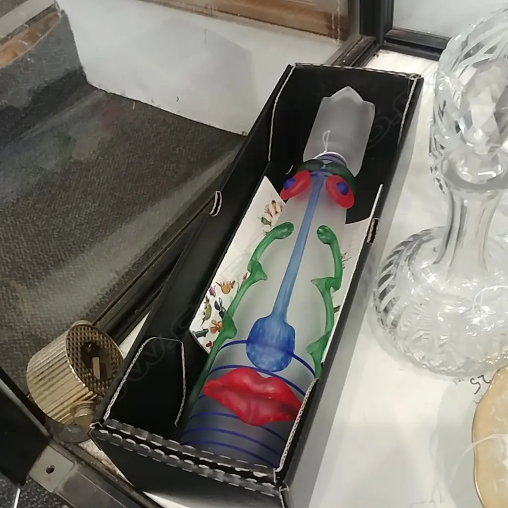 BOROWSKI (FRENCH) GLASS CANDLE STICK (BOXED) Image 1++