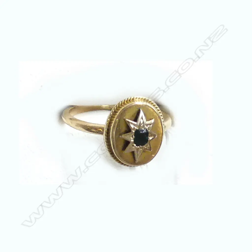 15CT GOLD AND TOURMALINE RING 3.1gm Image 1++