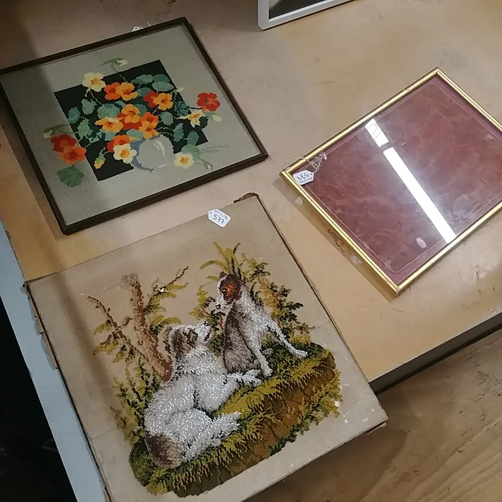 3 FRAMED TEXTILE WORKS  Image 1++
