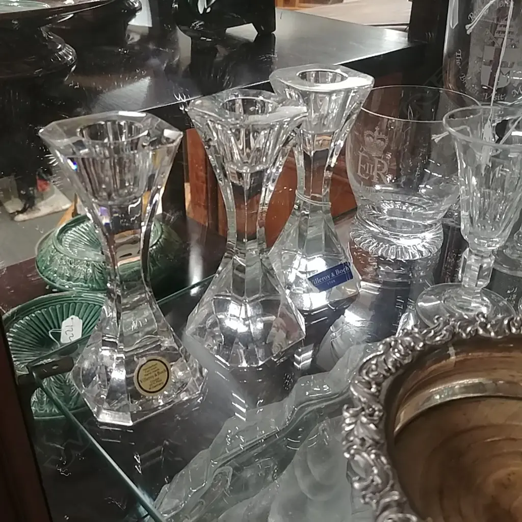 THREE VILLEROY & BOCH CANDLESTICKS Image 1++