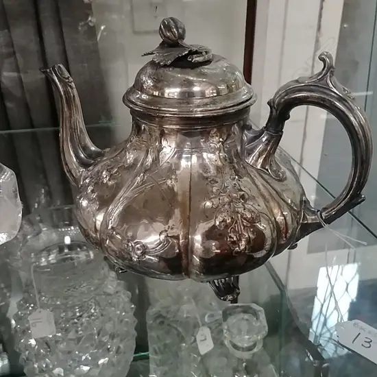 S/PLATE VICT TEAPOT 