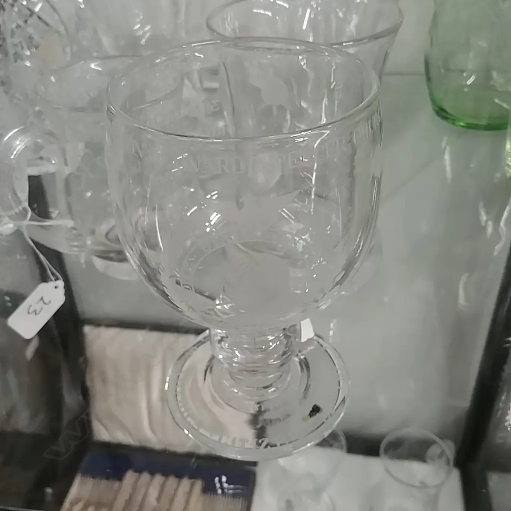 WINSTON CHURCHILL ETCHED LARGE CRYSTAL RUMMER Image 1++