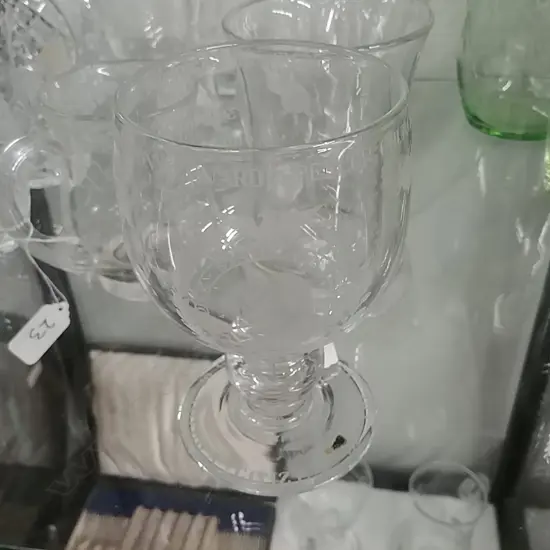 WINSTON CHURCHILL ETCHED LARGE CRYSTAL RUMMER