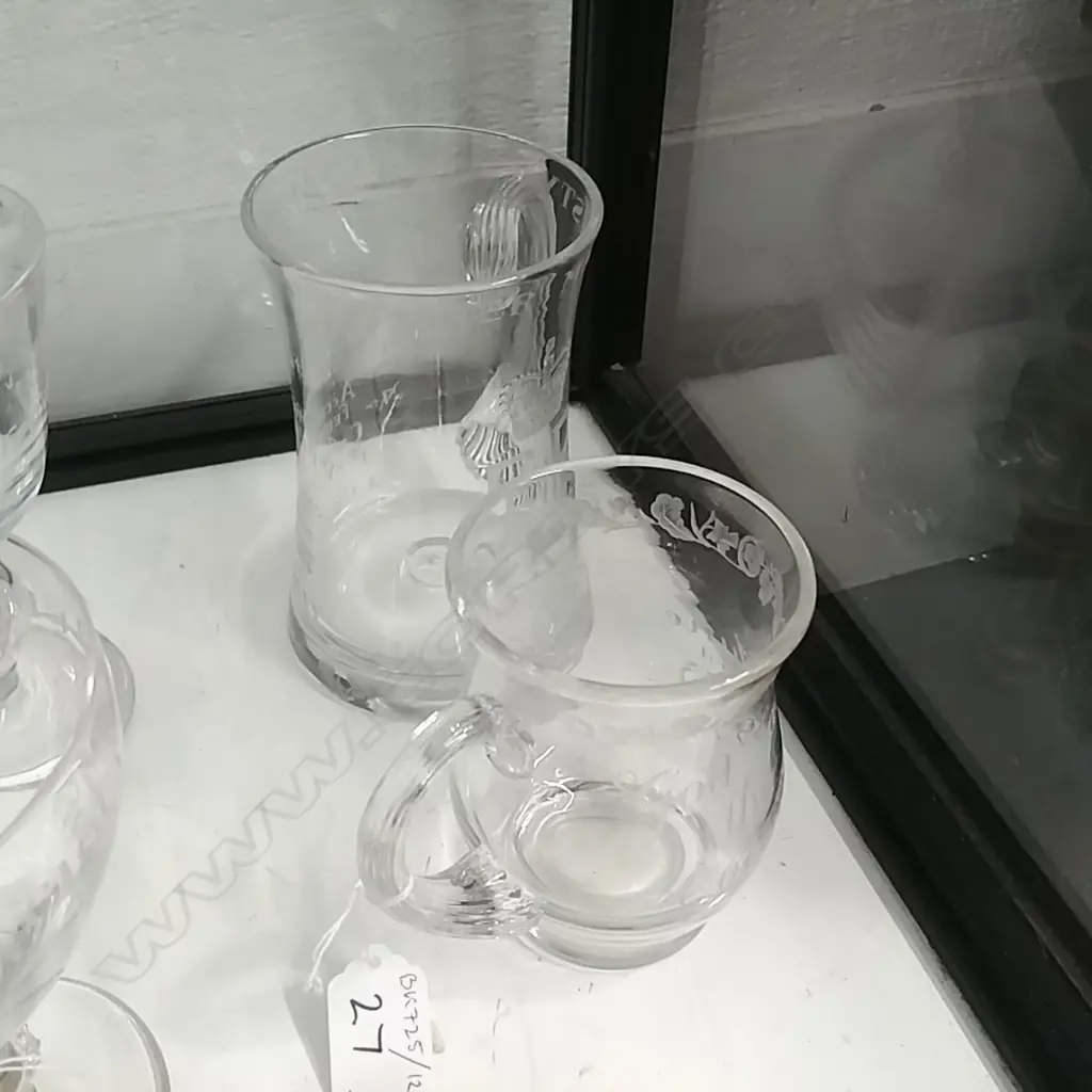 2 CORONATION ETCHED MUGS Image 1++