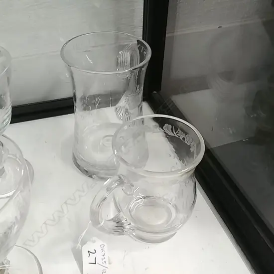 2 CORONATION ETCHED MUGS