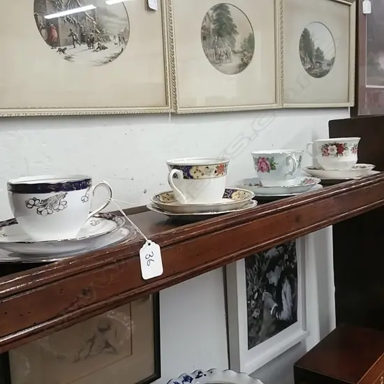 4 ASSORTED CHINA TRIOS 