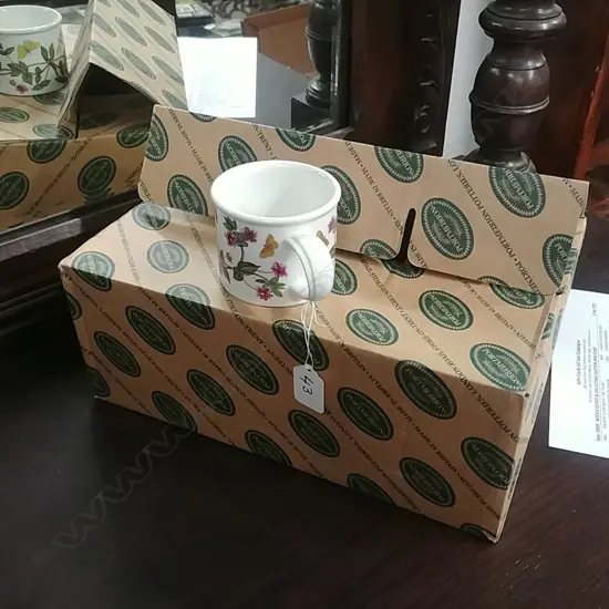PORTMEIRION BOTANIC GARDEN 6 TEA CUPS/SAUCERS