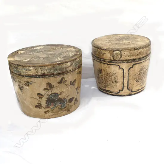 CHINESE  PAINTED LIDDED BOX