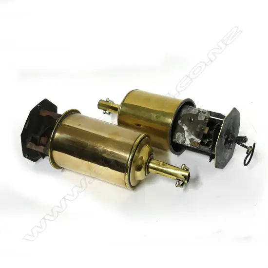 A pair of Victorian brass spit jacks