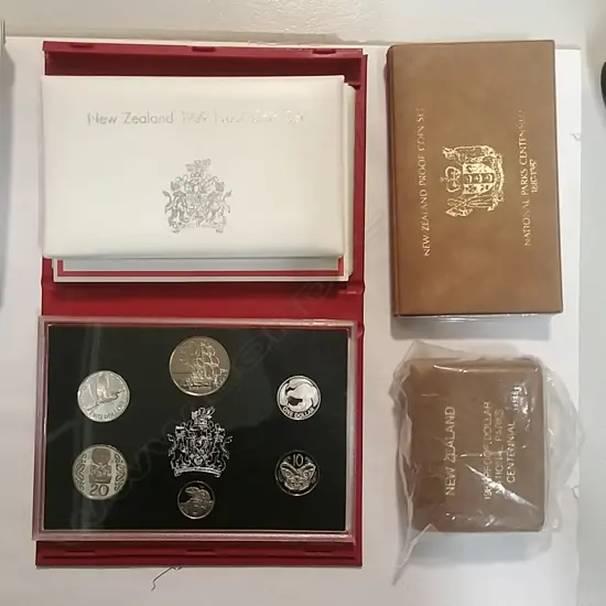 4 NZ PROOF COIN SETS '87, '90...