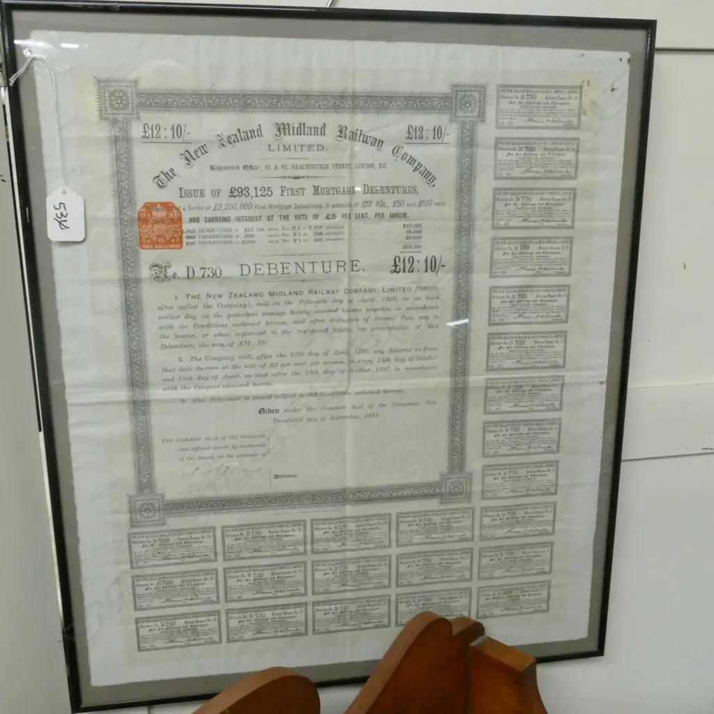 RAILWAY DEBENTURE & MINING CERT WAIHI Image 1++