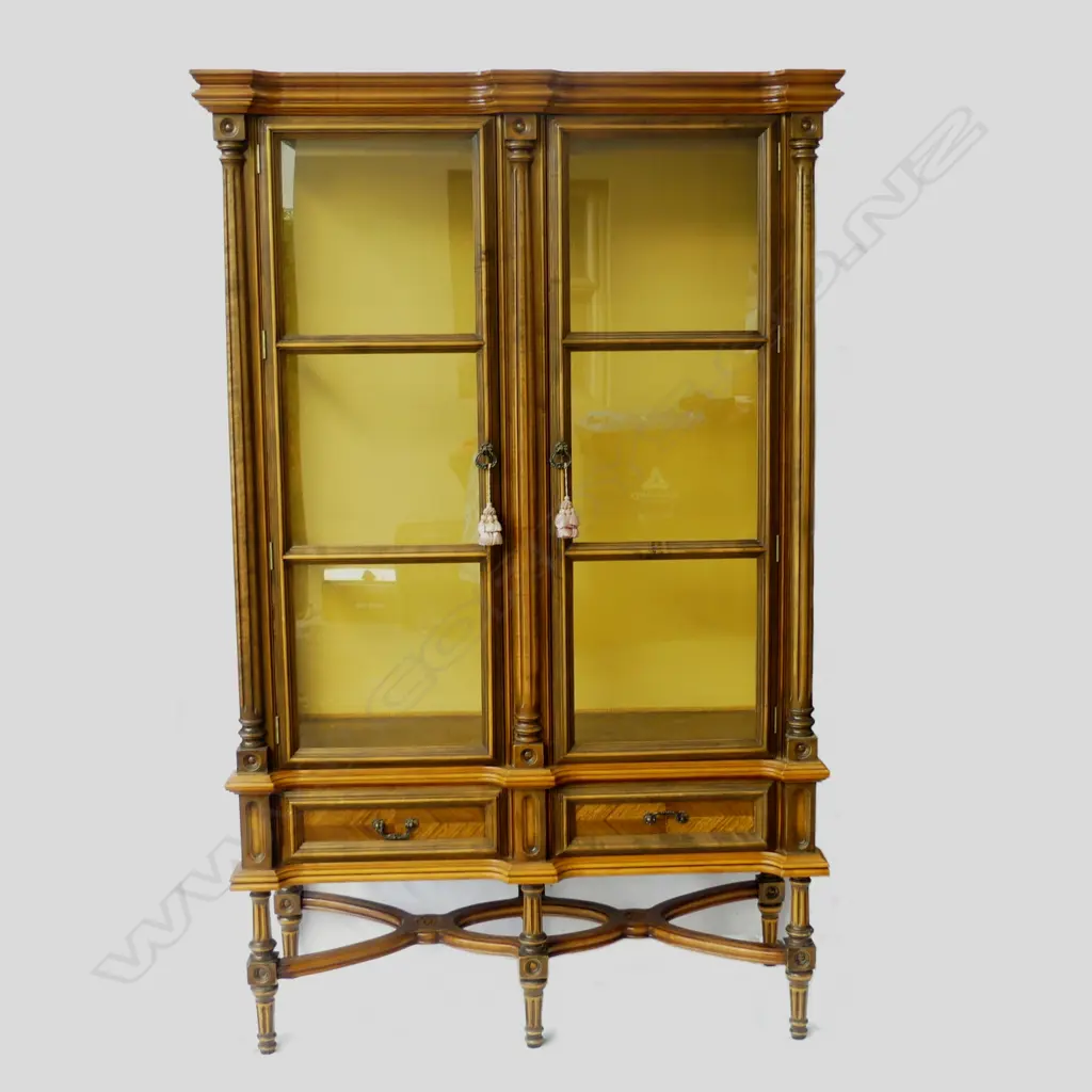 A mahogany antique style display cabinet Image 1++
