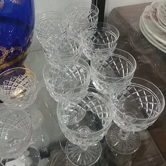 8 EDINBURGH CRYSTAL WINE GLASSES