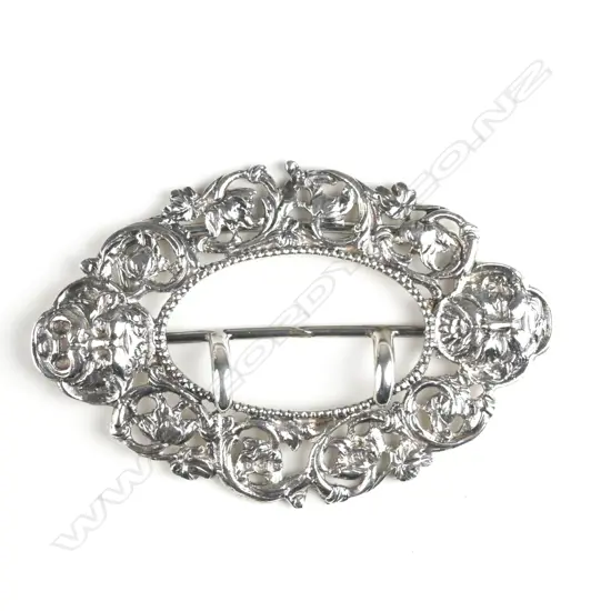 A late Victorian sterling silver buckle