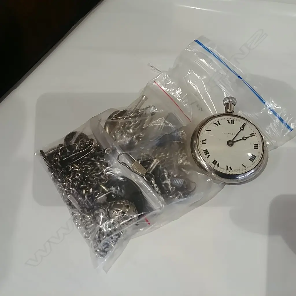 BAG OF CHAINS, POCKET WATCH, PENNY Image 1++