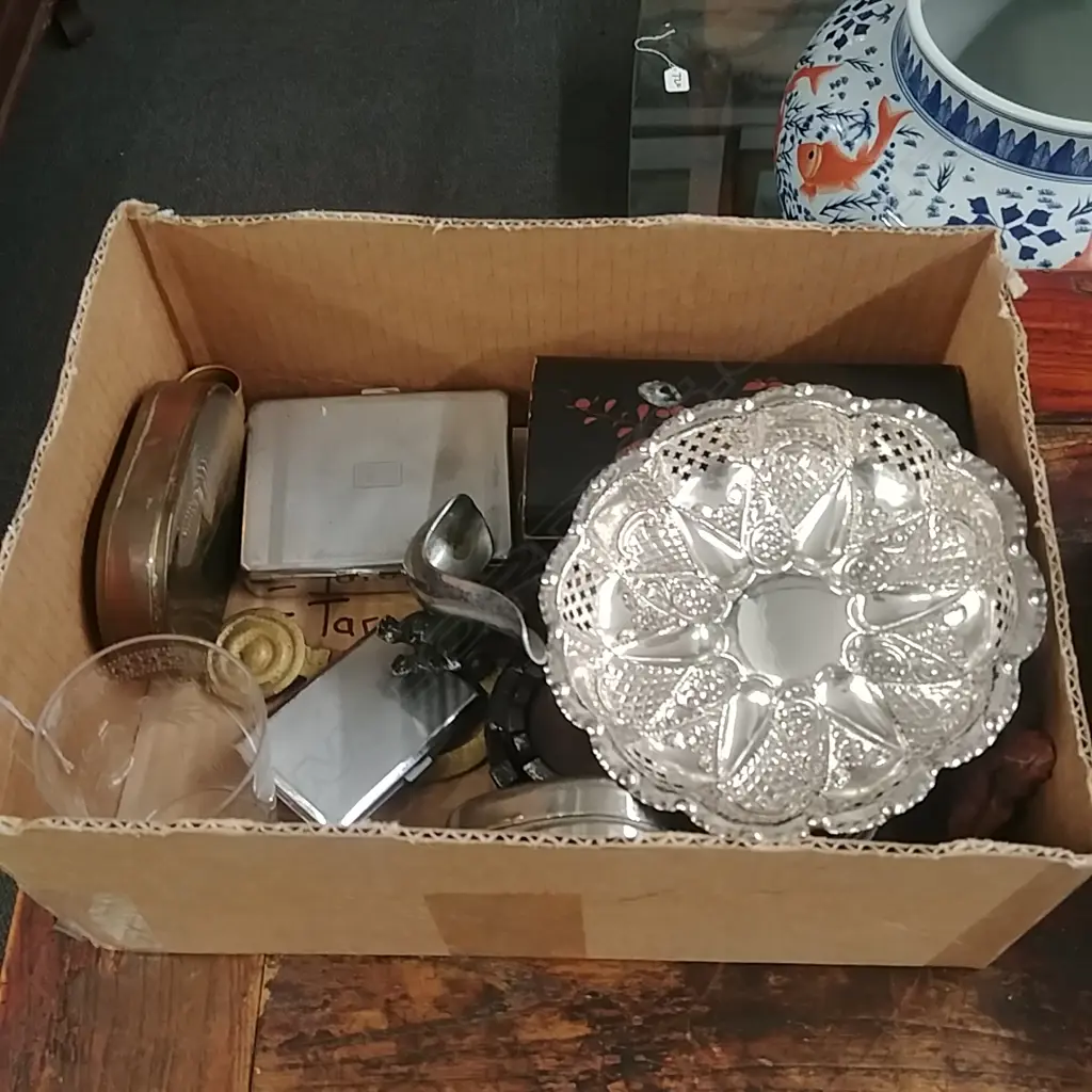 BOX MIXED METAL & GLASS  Image 1++
