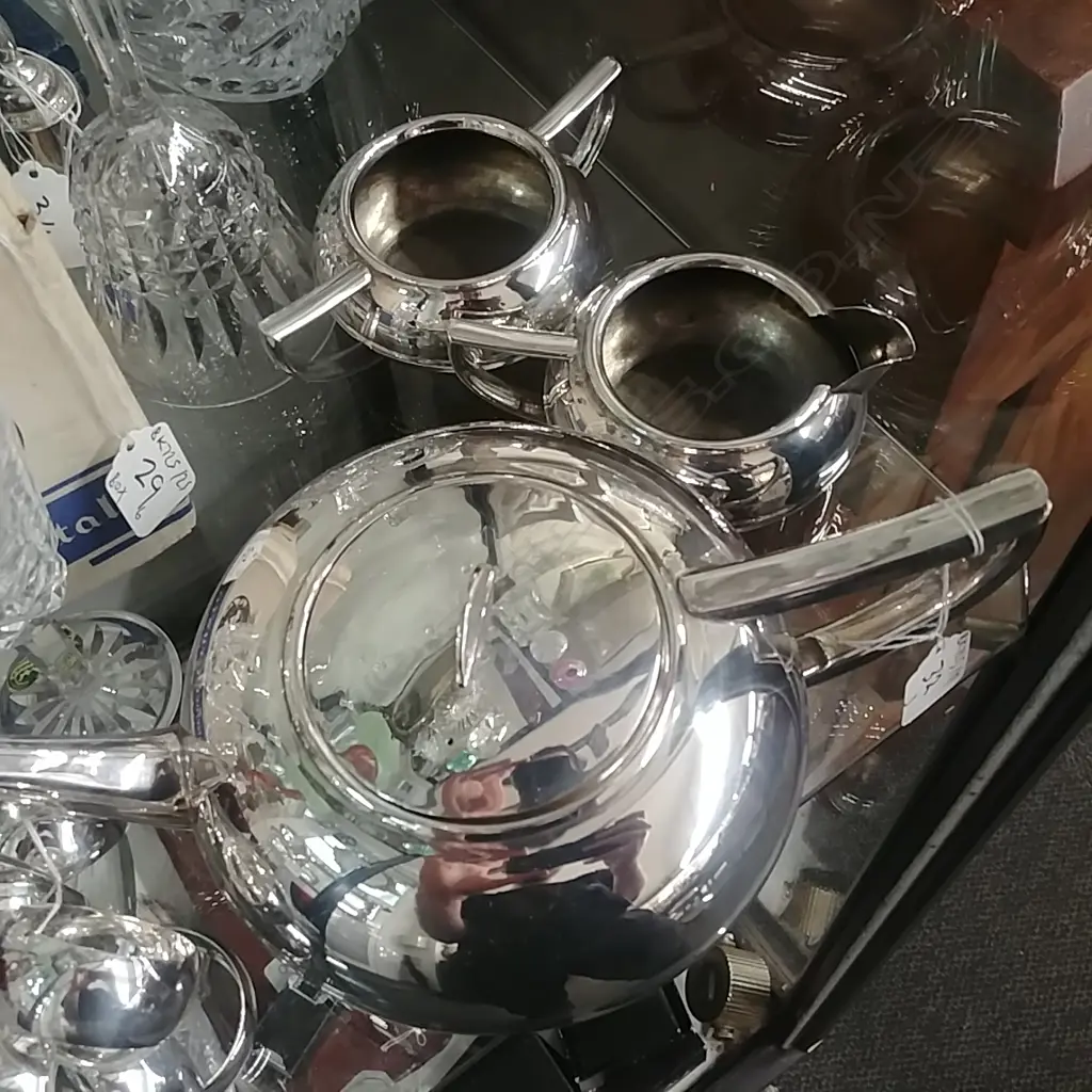 EPNS TEAPOT MILK & SUGAR Image 1++