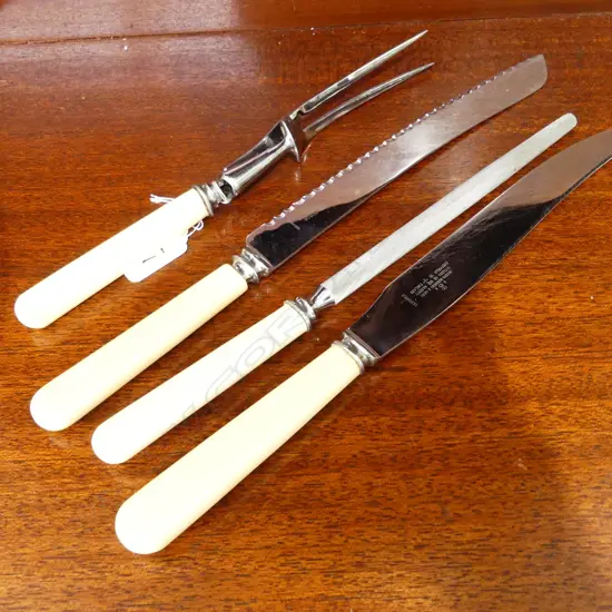CASEIN HANDLED CARVING SET 