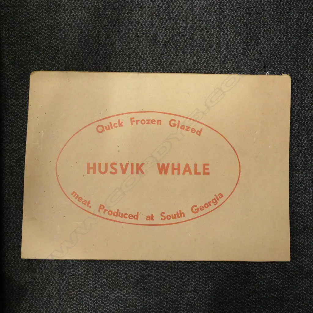 VINTAGE WHALE MEAT CARTON Image 1++