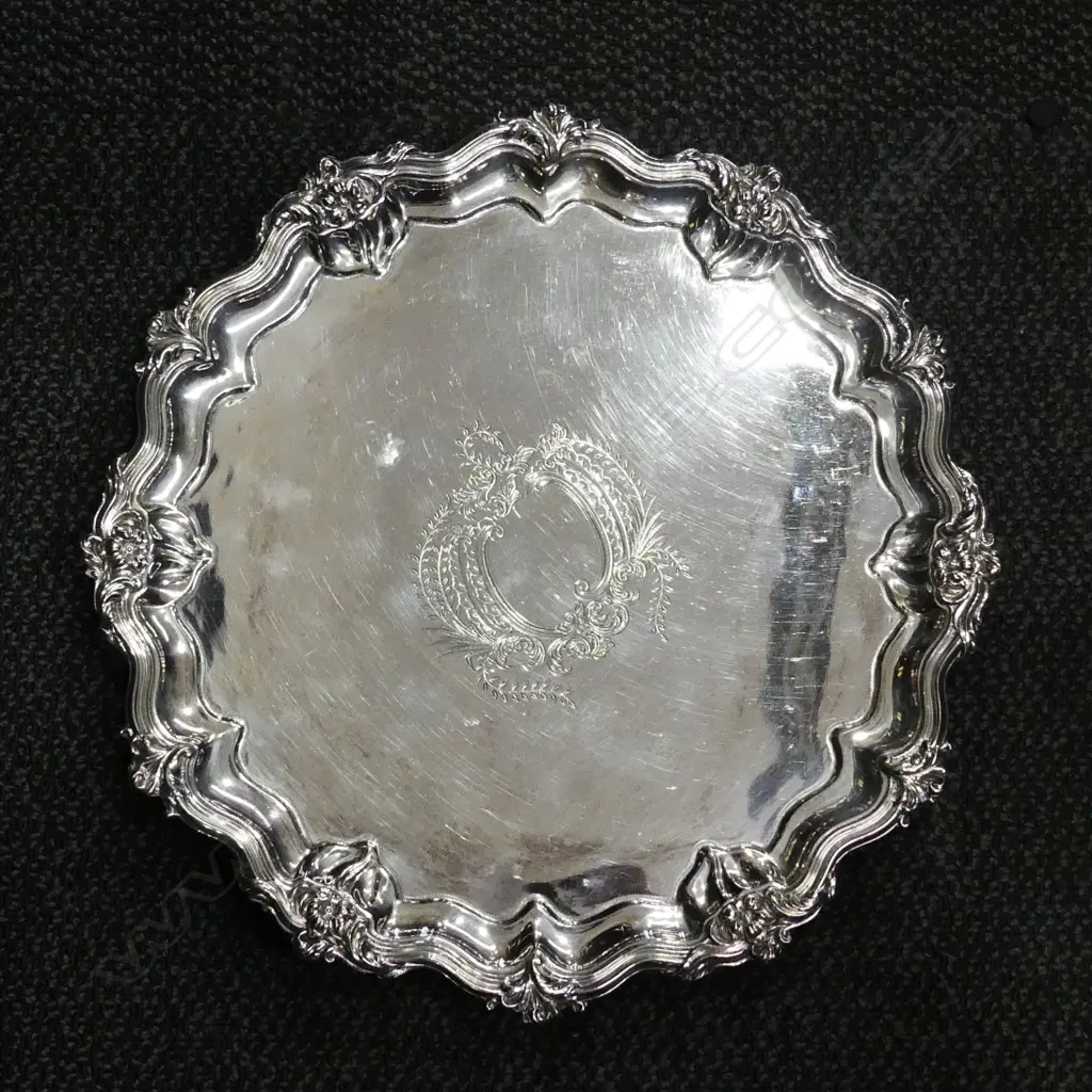 EPNS SALVER,  PIE CRUST EDGE Image 1++